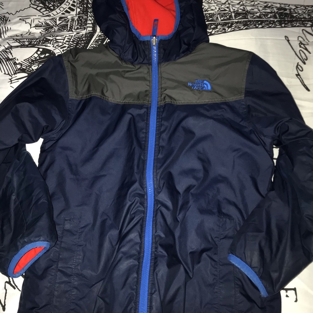 Boys North Face Reversible fleece jacket, size med